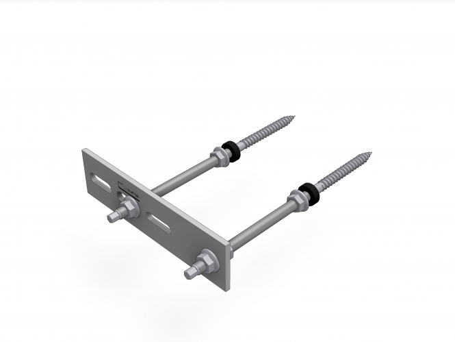 Schletter Doppel-Welldachbefestigungsset 12x300