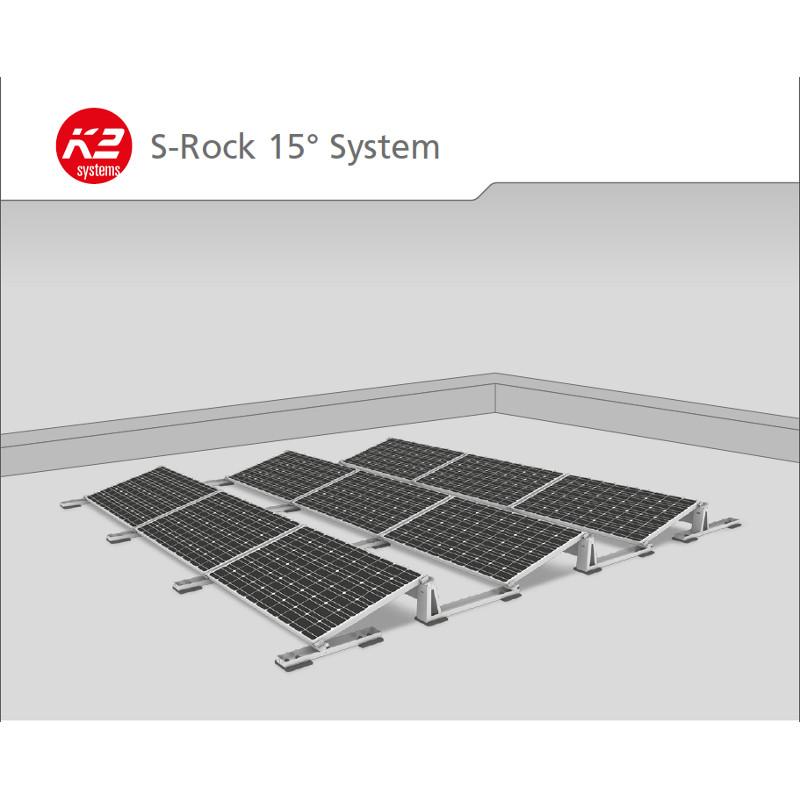 K2 S-Rock 15 Grad Montagesystem für Flachdach